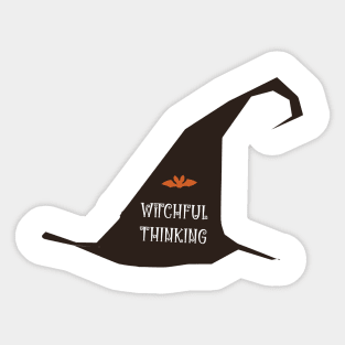 witchfull thinking hat Sticker